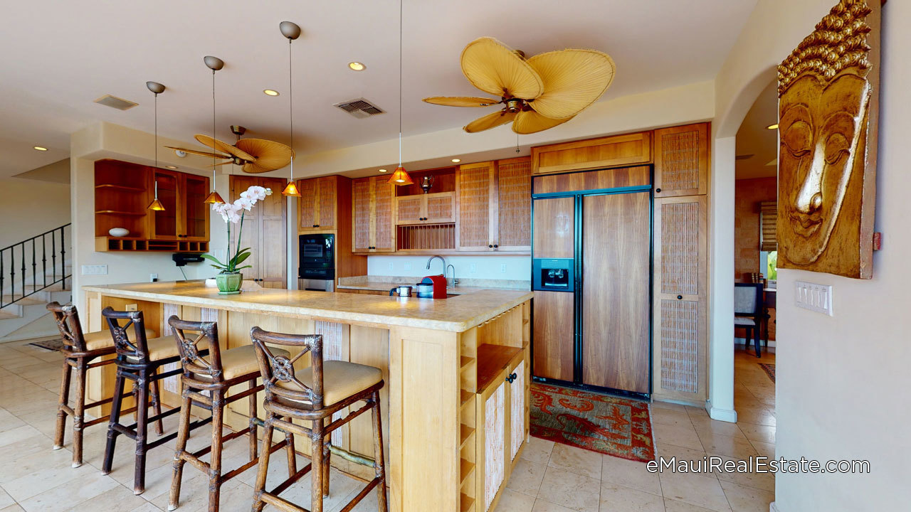 Homes in Wailea Kialoa feature distinctive custom kitchens