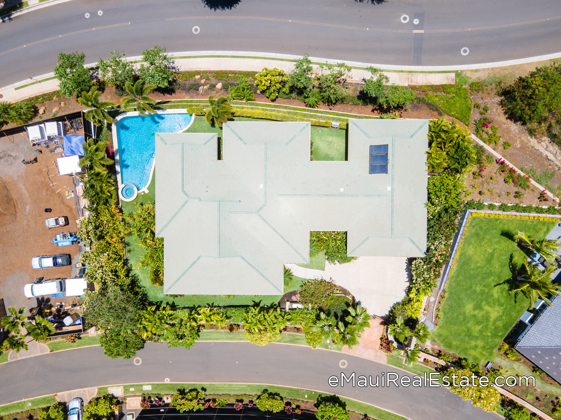 Completed house at Lot #2 at The Ridge at Wailea